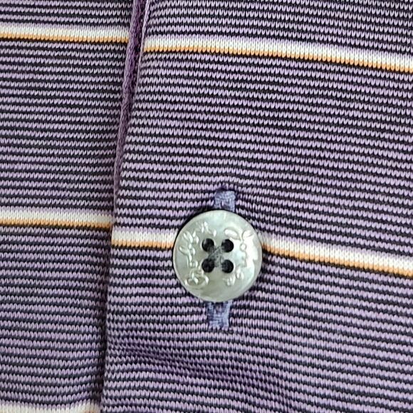Bobby Jones Collection Polo Golf  Short Sleeve Shirt Size XL Purple Color - Picture 2 of 10